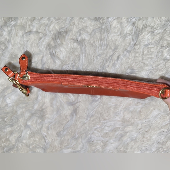 Coach Ashley Orange Leather Wristlet - Picture 4 of 10